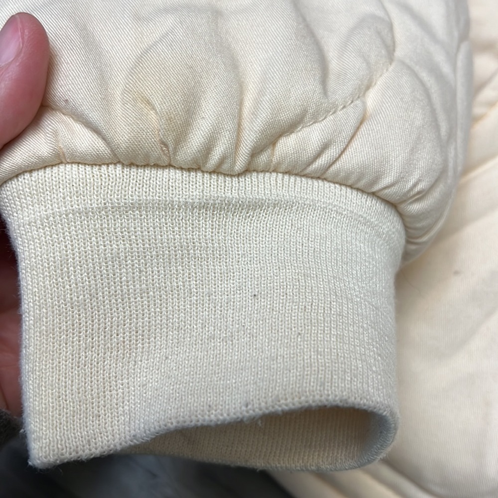 PROMESA QUIET PROMISE QUILTED BOMBER JACKET CREAM SIZE SMALL - Picture 12 of 15